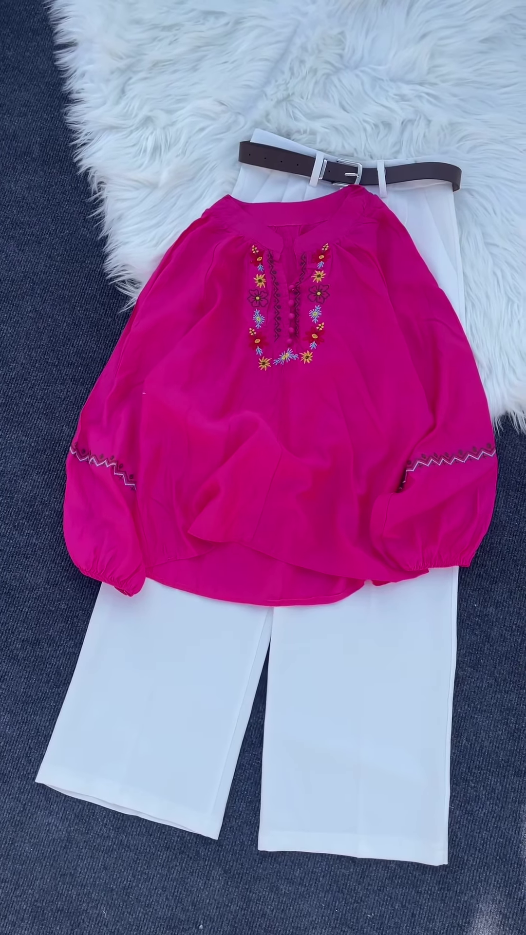 Multicolor Floral Embroidered Shirt Collection – Casual Ethnic Tops for Women - Image 5