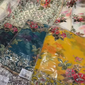 Elegant Crimson Red Silk Salwar Kameez with Antique Gold Zari and Scalloped Embroidery Set