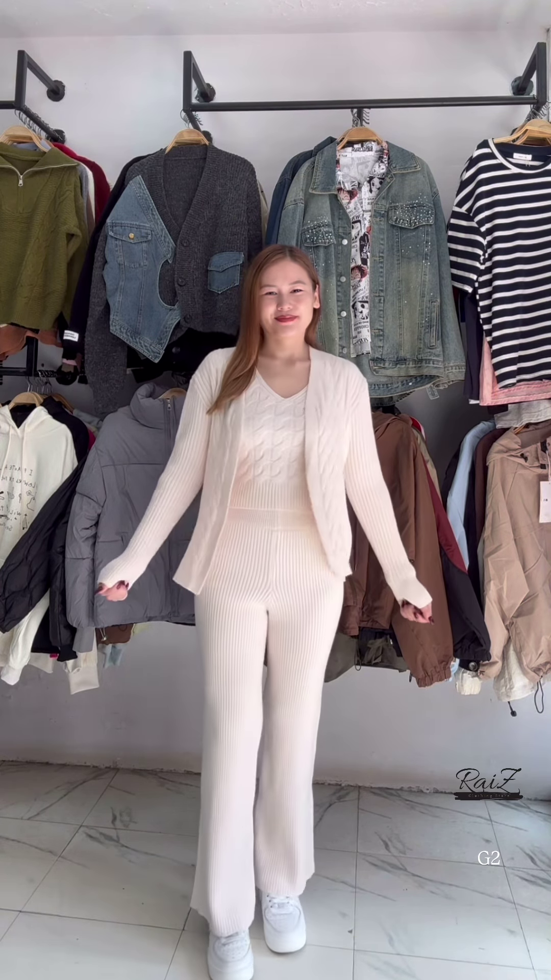 Aqua Blue Cable Knit Cardigan and Trouser Co-ord Set - Premium Winter Lounge & Casual Wear - Image 2