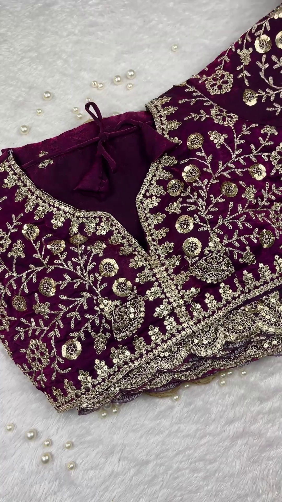 Royal Plum Scalloped Designer Ensemble - Image 3