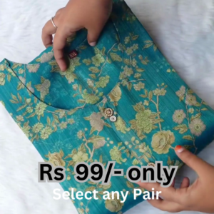 Burgundy Floral Silk Kurti | Diwali Series